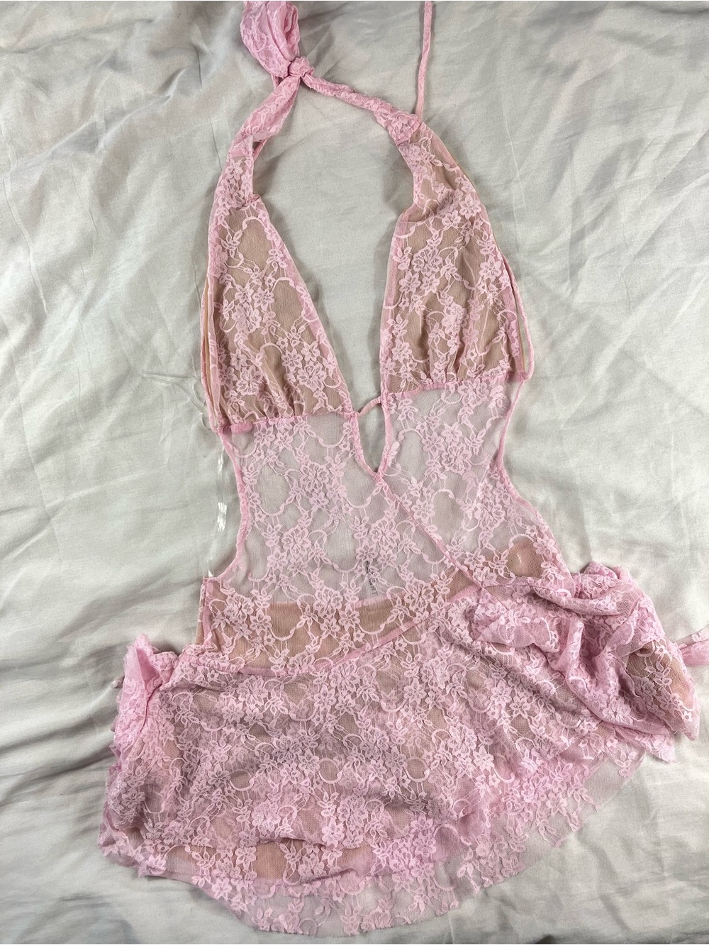 Tresser Apparel LA Pink Lace Mini Dress